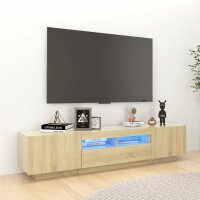 vidaXL TV-Schrank mit LED-Leuchten Sonoma-Eiche 180x35x40 cm