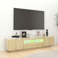 vidaXL TV-Schrank mit LED-Leuchten Sonoma-Eiche 180x35x40 cm