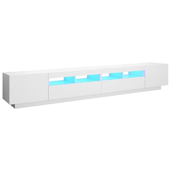 vidaXL TV-Schrank mit LED-Leuchten Wei&szlig; 260x35x40cm