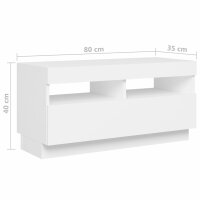 vidaXL TV-Schrank mit LED-Leuchten Wei&szlig; 260x35x40cm