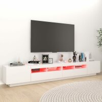 vidaXL TV-Schrank mit LED-Leuchten Wei&szlig; 260x35x40cm