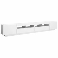 vidaXL TV-Schrank mit LED-Leuchten Wei&szlig; 260x35x40cm