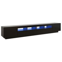 vidaXL TV-Schrank mit LED-Leuchten Schwarz 260x35x40 cm