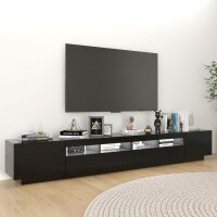 vidaXL TV-Schrank mit LED-Leuchten Schwarz 260x35x40 cm