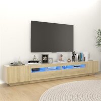 vidaXL TV-Schrank mit LED-Leuchten Sonoma-Eiche 260x35x40 cm