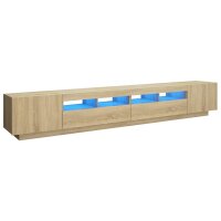 vidaXL TV-Schrank mit LED-Leuchten Sonoma-Eiche 260x35x40 cm