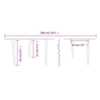 vidaXL Eiszapfen-Lichterkette 40-tlg. Blau Acryl Fernbedienung