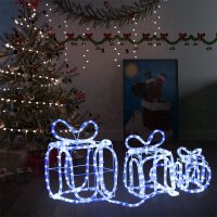 vidaXL Weihnachtsdekoration Geschenkboxen mit 180 LEDs Indoor Outdoor