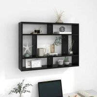 vidaXL Wandregal Schwarz 75x16x55 cm Holzwerkstoff