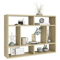 vidaXL Wandregal Sonoma-Eiche 75x16x55 cm Holzwerkstoff