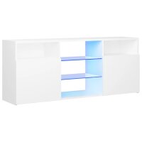 vidaXL TV-Schrank mit LED-Leuchten Wei&szlig; 120x30x50 cm