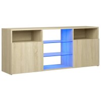 vidaXL TV-Schrank mit LED-Leuchten Sonoma-Eiche 120x30x50 cm