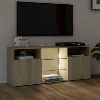 vidaXL TV-Schrank mit LED-Leuchten Sonoma-Eiche 120x30x50 cm