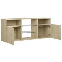 vidaXL TV-Schrank mit LED-Leuchten Sonoma-Eiche 120x30x50 cm