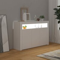 vidaXL Sideboard mit LED-Leuchten Wei&szlig; 115,5x30x75 cm