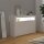 vidaXL Sideboard mit LED-Leuchten Wei&szlig; 115,5x30x75 cm