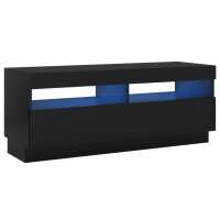 vidaXL TV-Schrank mit LED-Leuchten Schwarz 100x35x40 cm