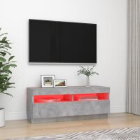 vidaXL TV-Schrank mit LED-Beleuchtung Betongrau 100x35x40 cm