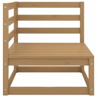 vidaXL 2-tlg. Garten-Lounge-Set Kissen Honigbraun Massivholz Kiefer