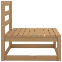 vidaXL 2-tlg. Garten-Lounge-Set Kissen Honigbraun Massivholz Kiefer