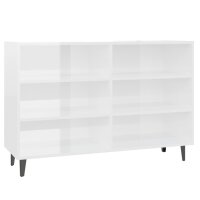 vidaXL Sideboard Hochglanz-Weiß 103,5x35x70 cm Holzwerkstoff