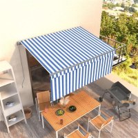vidaXL Gelenkarmmarkise Einziehbar mit Jalousie 3,5x2,5m...
