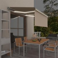 vidaXL Gelenkarmmarkise Einziehbar mit Jalousie LED...