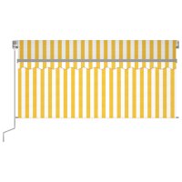 vidaXL Gelenkarmmarkise Einziehbar mit Jalousie LED 3,5x2,5m Gelb Weiß