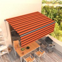 WOWONA Gelenkarmmarkise Einziehbar mit Jalousie 4,5x3 m...