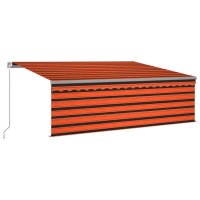 WOWONA Gelenkarmmarkise Einziehbar Jalousie LED 4,5x3 m...
