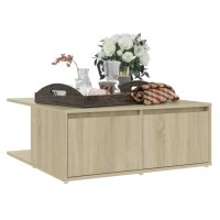 vidaXL Couchtisch Sonoma-Eiche 80x80x31 cm Holzwerkstoff