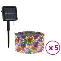 vidaXL Solar-Lichterketten 5 Stk. 5x200 LED Mehrfarbig Innen Au&szlig;en