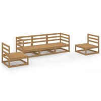 vidaXL 5-tlg. Garten-Lounge-Set Honigbraun Massivholz Kiefer