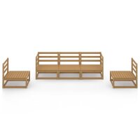 vidaXL 5-tlg. Garten-Lounge-Set Honigbraun Massivholz Kiefer