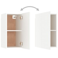 vidaXL 8-tlg. TV-Schrank-Set Wei&szlig; Holzwerkstoff