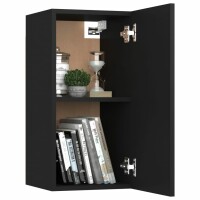 vidaXL 4-tlg. TV-Schrank-Set Schwarz Holzwerkstoff