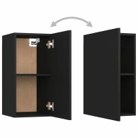 vidaXL 4-tlg. TV-Schrank-Set Schwarz Holzwerkstoff