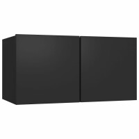 vidaXL 5-tlg. TV-Schrank-Set Schwarz Holzwerkstoff