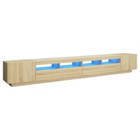 vidaXL TV-Schrank mit LED-Leuchten Sonoma-Eiche 300x35x40 cm