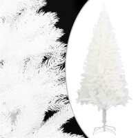 vidaXL K&uuml;nstlicher Weihnachtsbaum mit LEDs &amp; Kugeln Wei&szlig; 150 cm