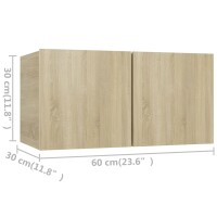 vidaXL 10-tlg. TV-Schrank-Set Sonoma-Eiche Holzwerkstoff