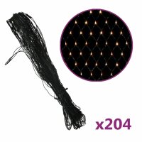 vidaXL LED-Lichternetz Warmweiß 3x2 m 204 LEDs...