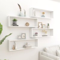 vidaXL Würfelregale 4 Stk. Weiß 100x15x30 cm...