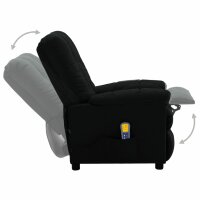 vidaXL Massagesessel Elektrisch Schwarz Stoff