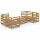 vidaXL 5-tlg. Garten-Lounge-Set Honigbraun Massivholz Kiefer