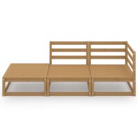 vidaXL 3-tlg. Garten-Lounge-Set Honigbraun Massivholz Kiefer