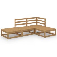 vidaXL 4-tlg. Garten-Lounge-Set Honigbraun Massivholz Kiefer