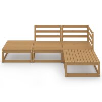 vidaXL 4-tlg. Garten-Lounge-Set Honigbraun Massivholz Kiefer