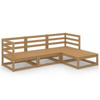 vidaXL 4-tlg. Garten-Lounge-Set Honigbraun Massivholz Kiefer