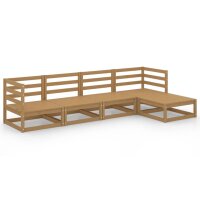 vidaXL 5-tlg. Garten-Lounge-Set Honigbraun Massivholz Kiefer